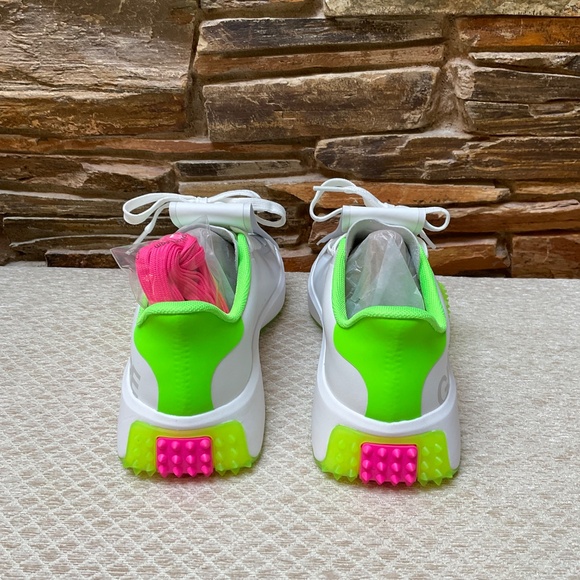 G/FORE White and Neon Green Athletic Shoes - Picture 6 of 9